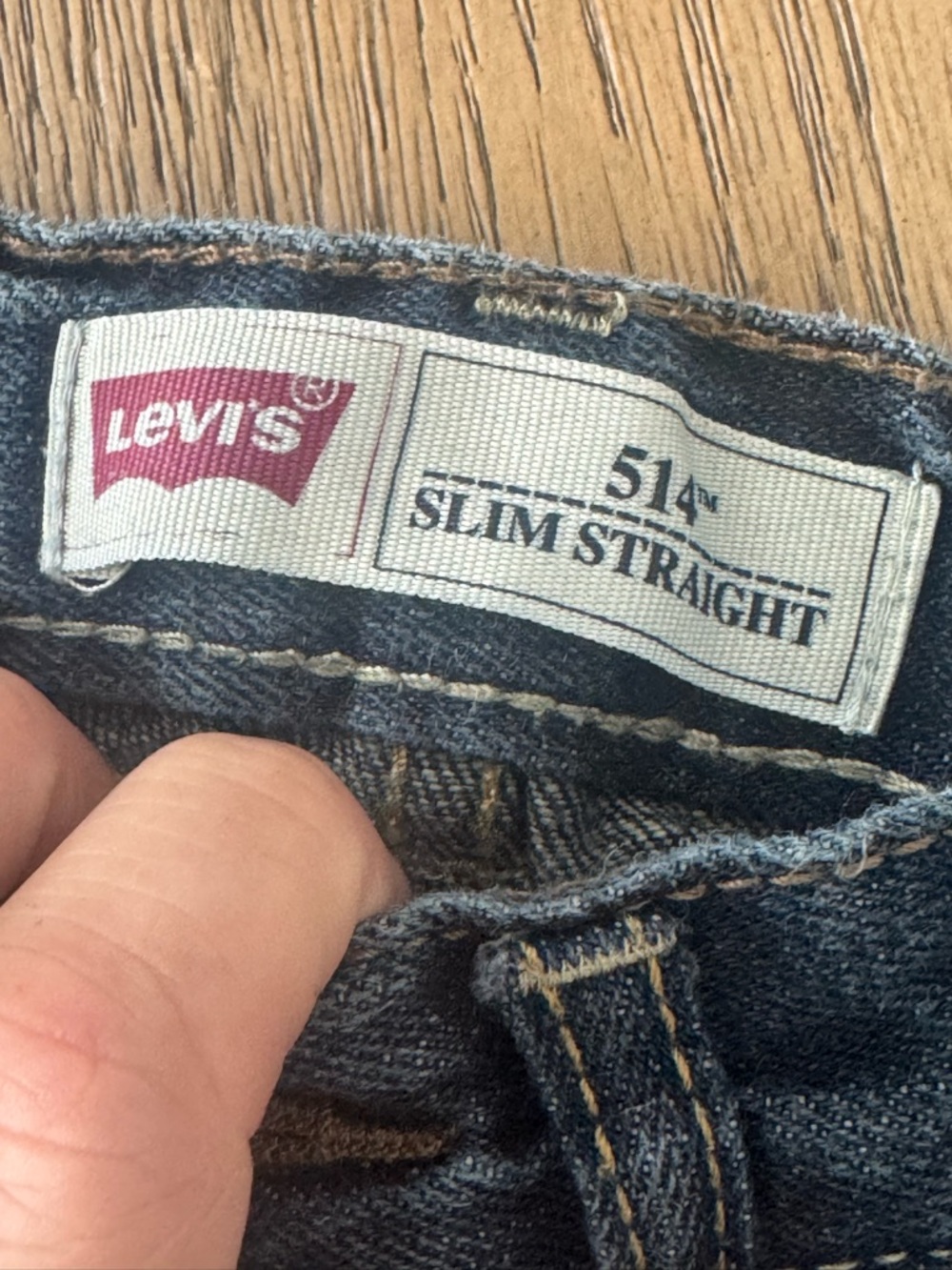 Levi’s 514 Slim Straight Jeans Kids Size 6 Dark Wash Denim Boys Girls - Picture 2 of 5